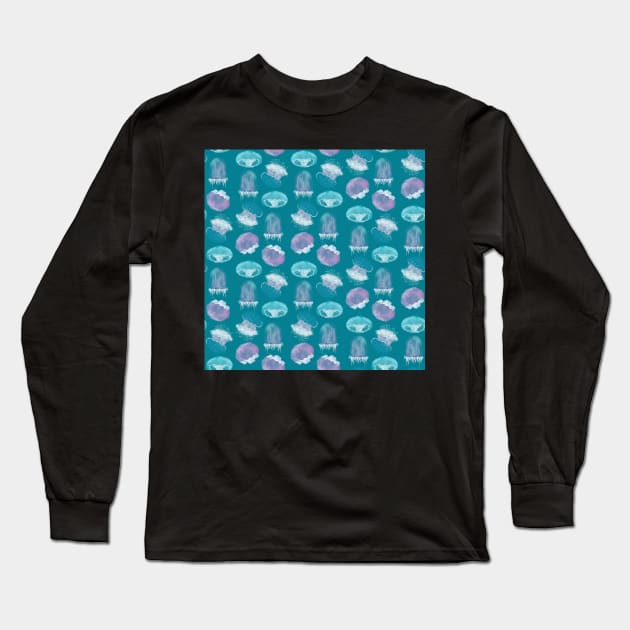 Wave of Jellies Long Sleeve T-Shirt by MSBoydston